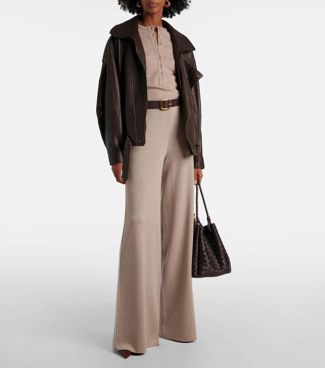 Ralph Lauren Collection - بنطلون صوفي واسع الساقين