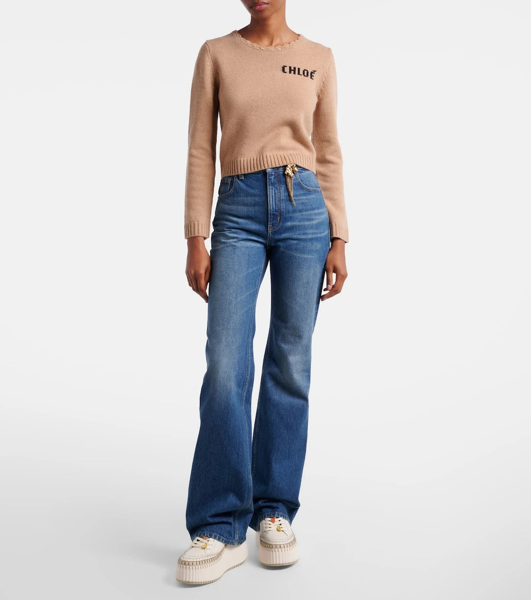 Chloé - Nama leather platform sneakers