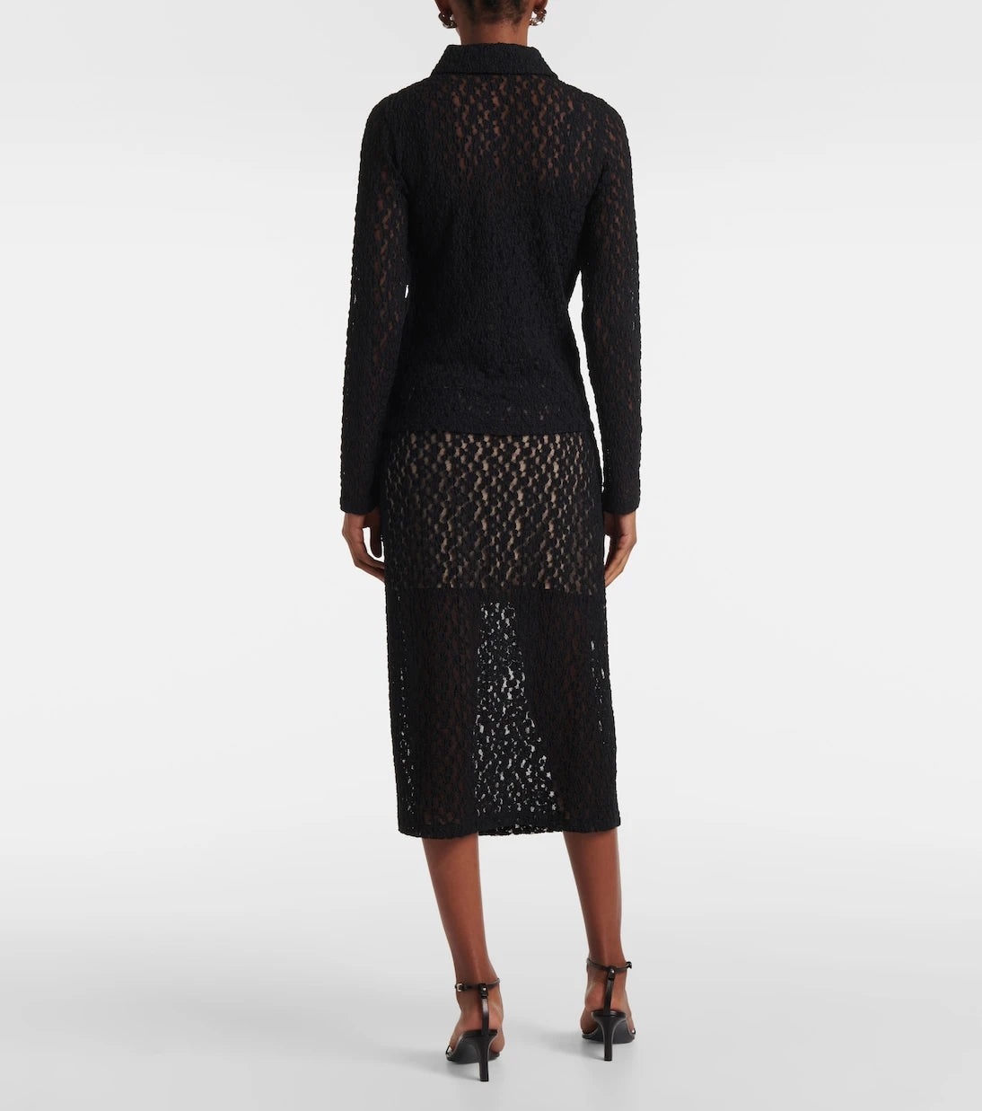Vince - Floral sheer smocked lace top