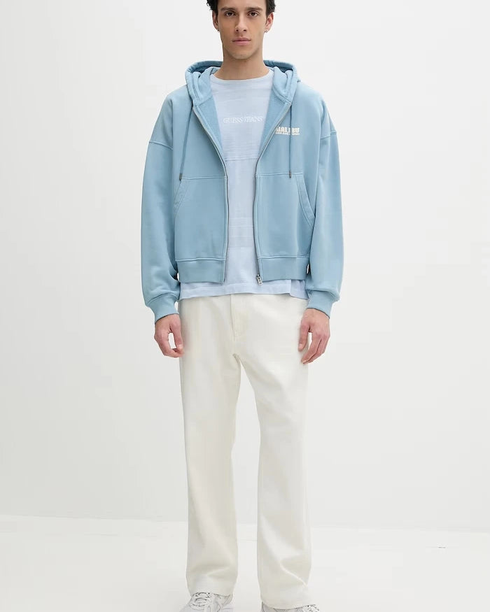 Guess Jeans erkek pamuklu kapüşonlu sweatshirt