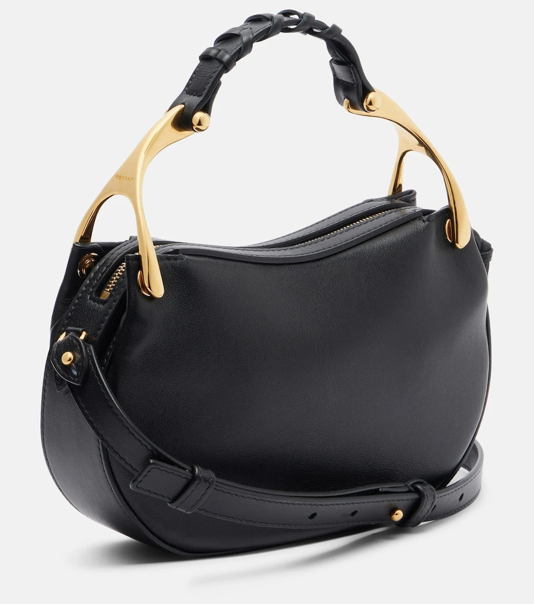 McQueen - Wishbone Mini leather top-handle bag