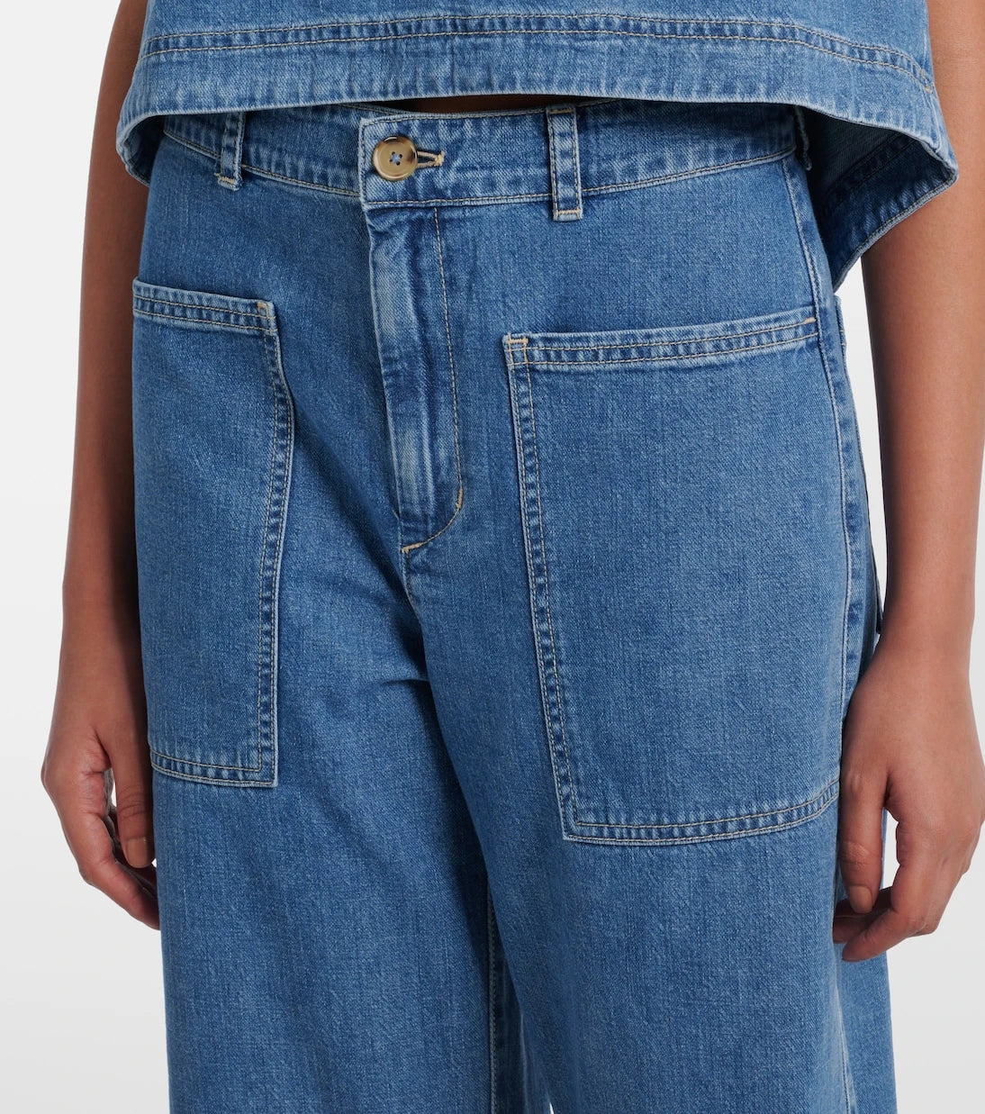 Velvet - Farah cropped barrel-leg jeans