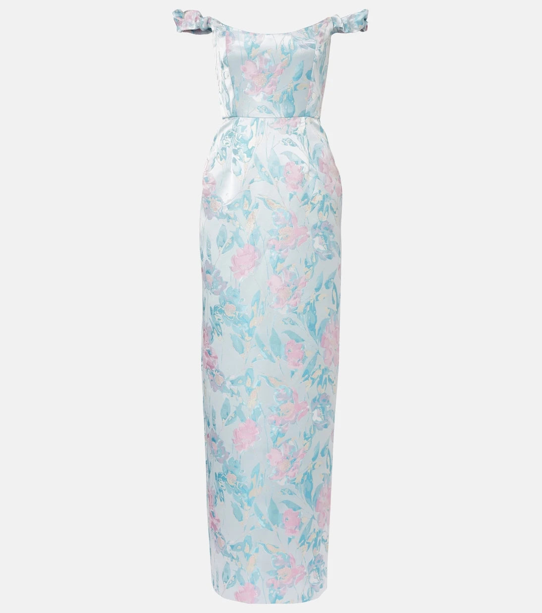 Markarian - Yolanda floral off-shoulder brocade gown