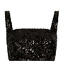 Dolce & Gabbana Multi Sequin Sleeveless Crop Top
