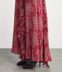 Etro Red Ruffled Maxi Skirt