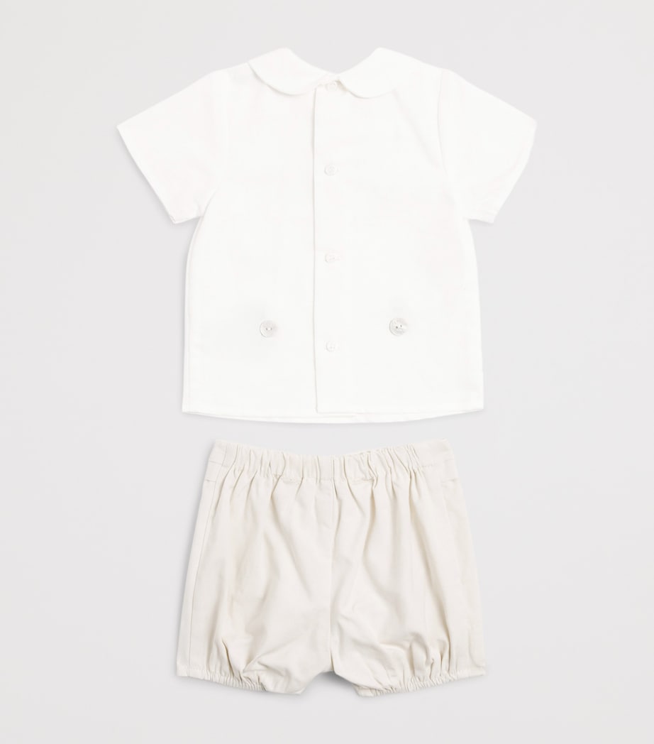Cotton-Linen Blouse and Shorts Set (1-24 Months)