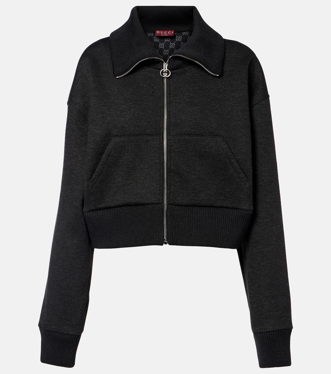 Gucci - Cropped zip-up sweatshirt