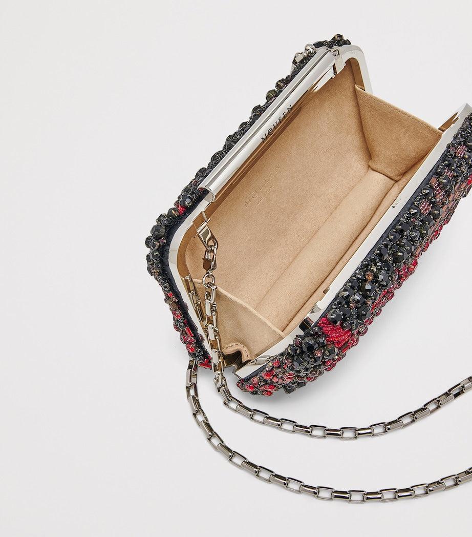 Metallic Embellished T-Bar Box Clutch Bag