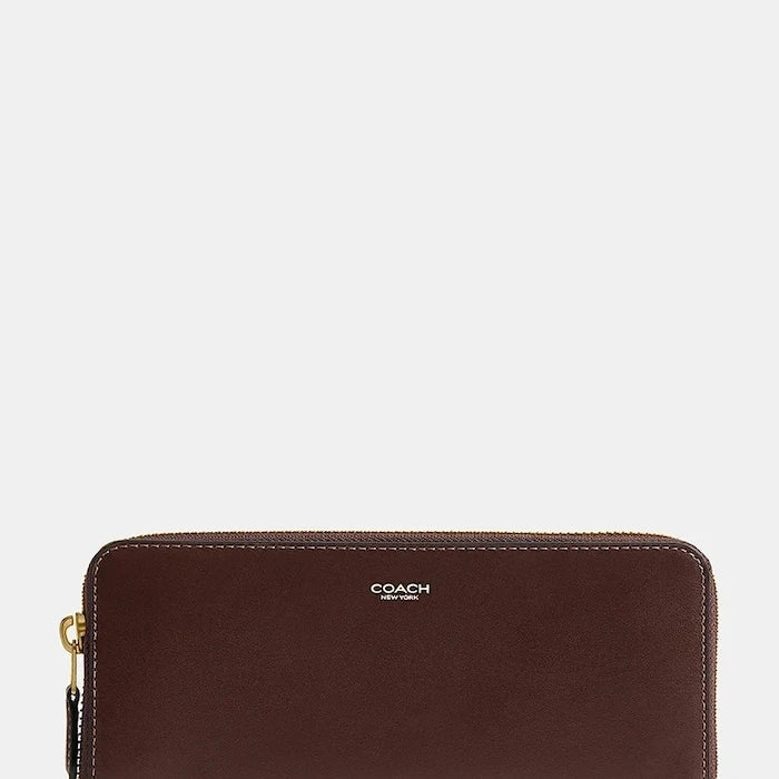 Coach портфейл дамски от кожа Accordion Zip