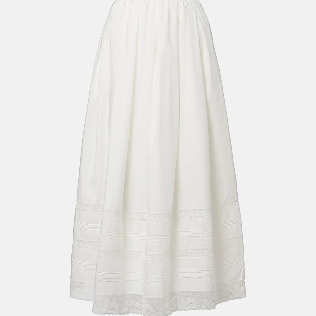 Faithfull - Lyon lace-trimmed cotton maxi skirt