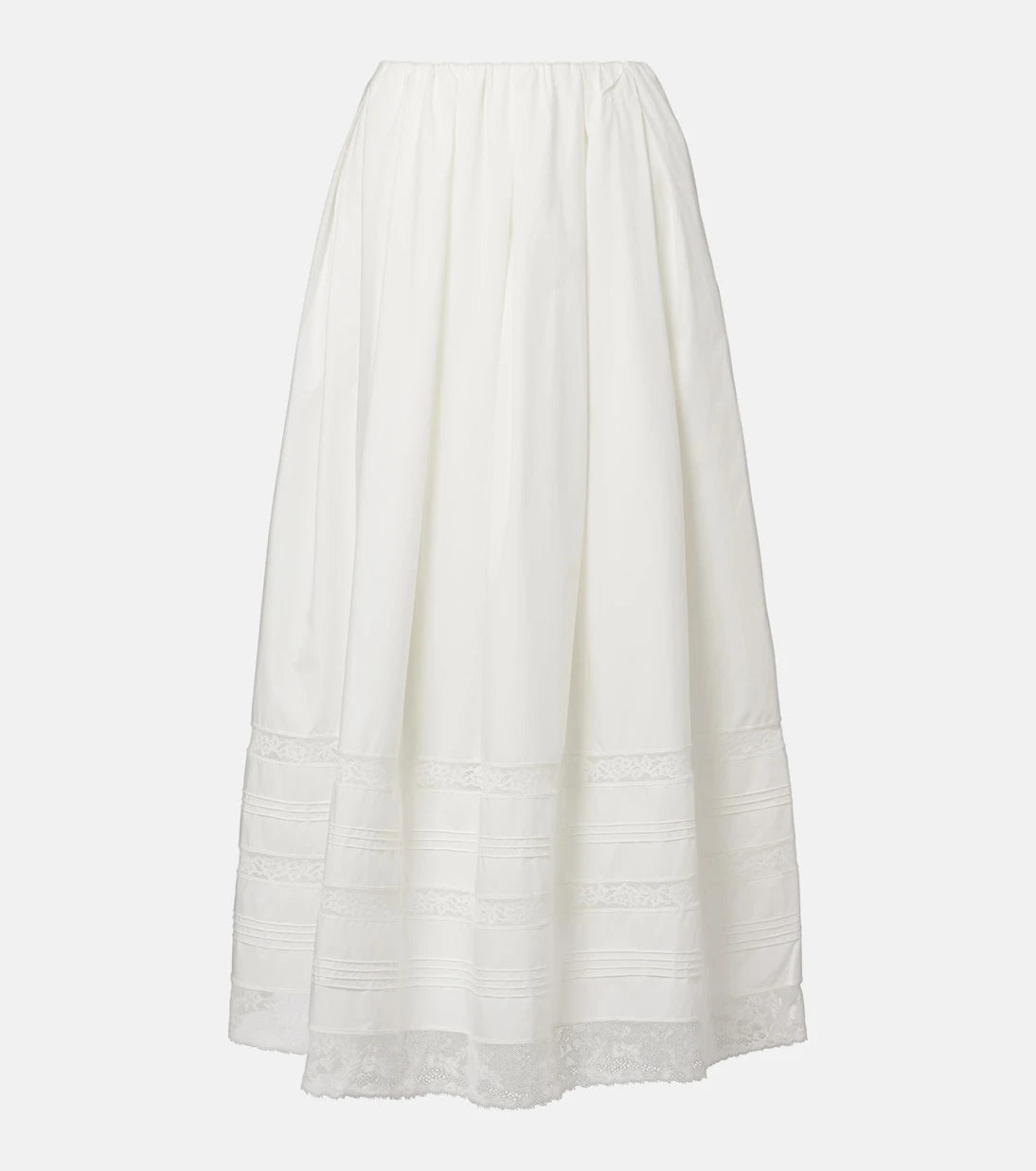 Faithfull - Lyon lace-trimmed cotton maxi skirt