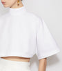 White High-Neck Crop Top