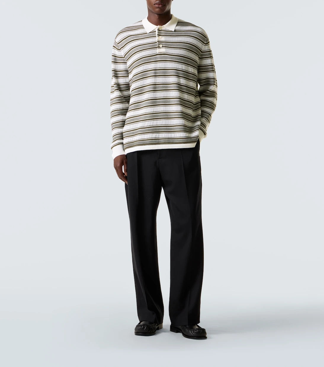 Wales Bonner - Samuel striped wool-blend polo sweater