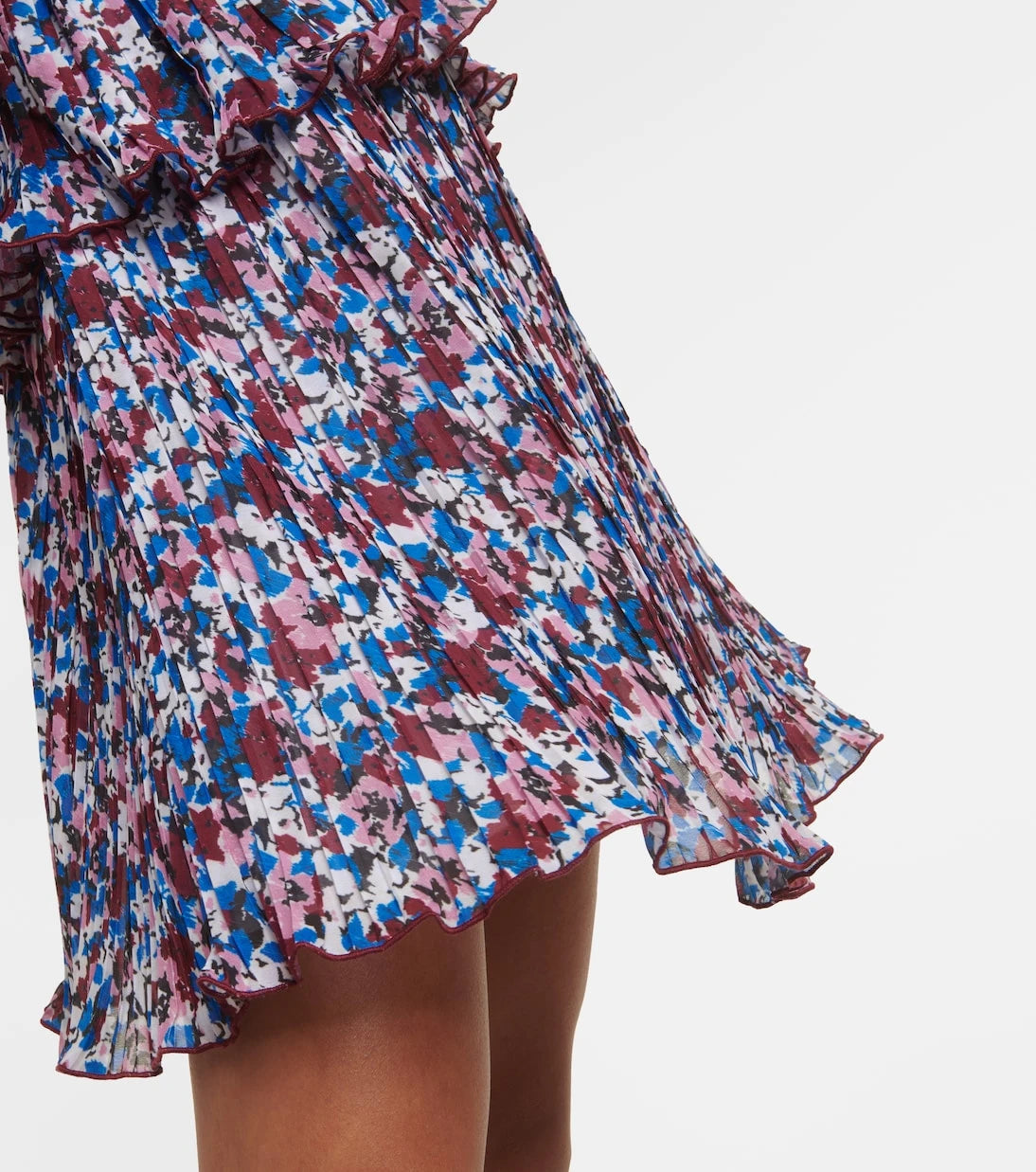 Ganni - Floral pleated georgette minidress