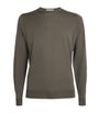 John Smedley Green Extra Fine Merino Wool Sweater