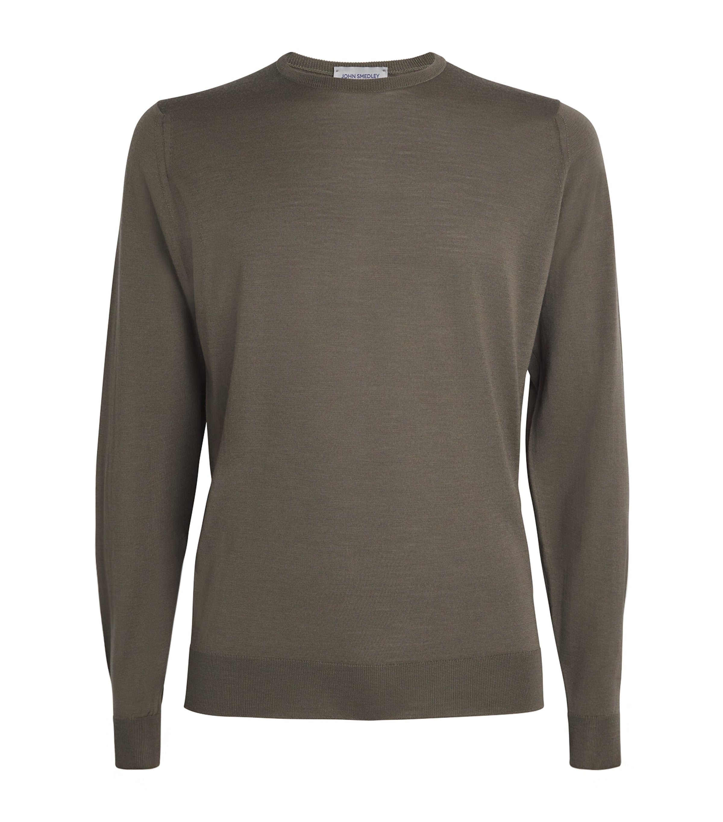 John Smedley Green Extra Fine Merino Wool Sweater
