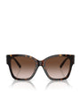 Tiffany & Co. Brown Acetate Square Oversized Sunglasses