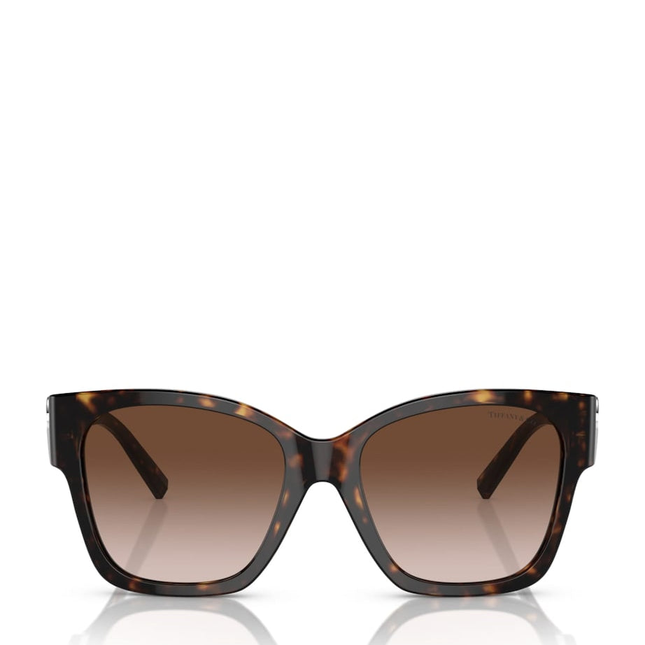 Tiffany & Co. Brown Acetate Square Oversized Sunglasses