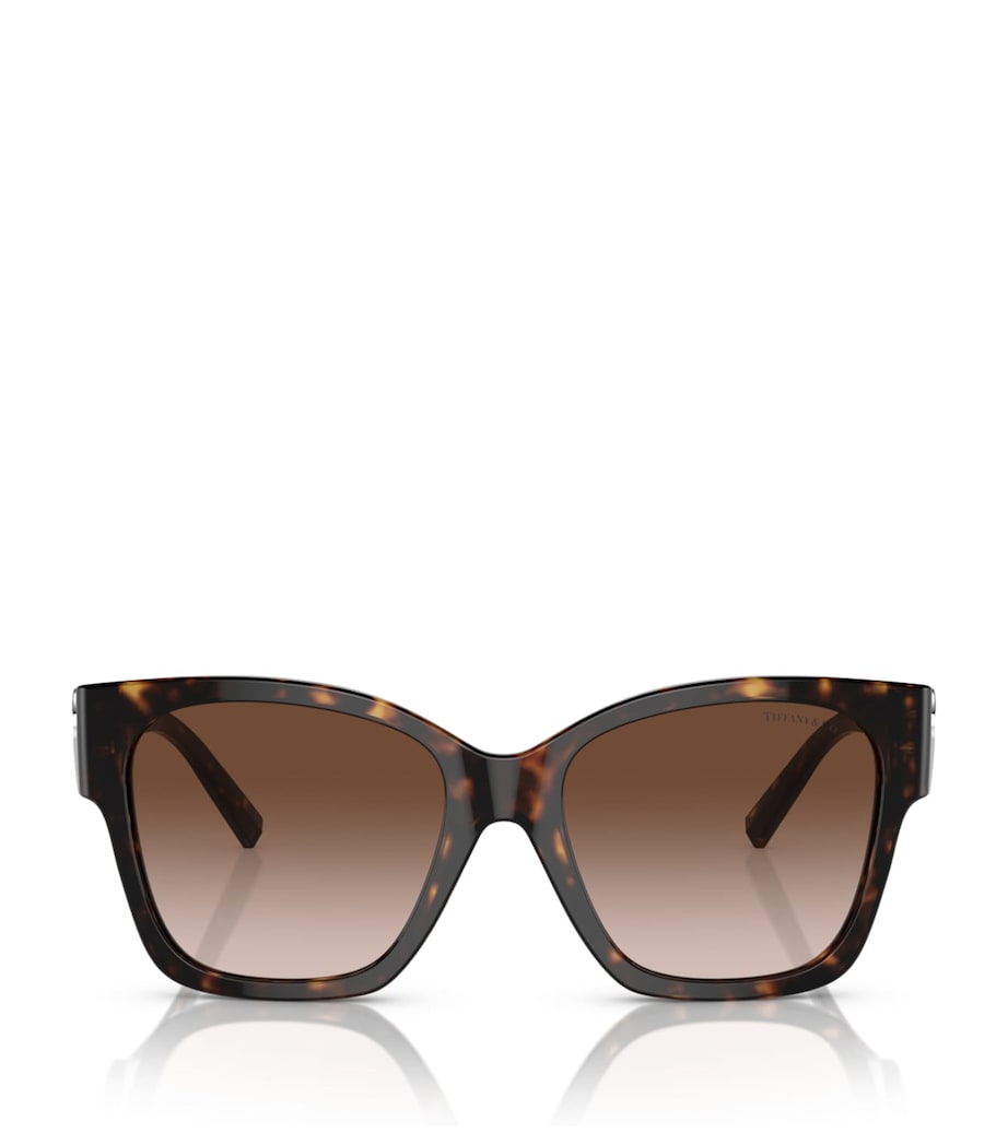 Tiffany & Co. Brown Acetate Square Oversized Sunglasses
