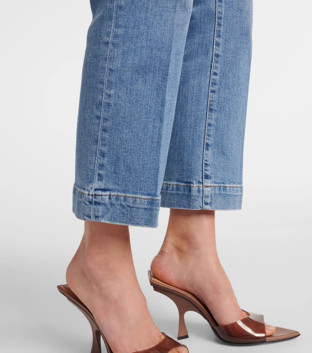 Sportmax - Schermo low-rise cropped bootcut jeans