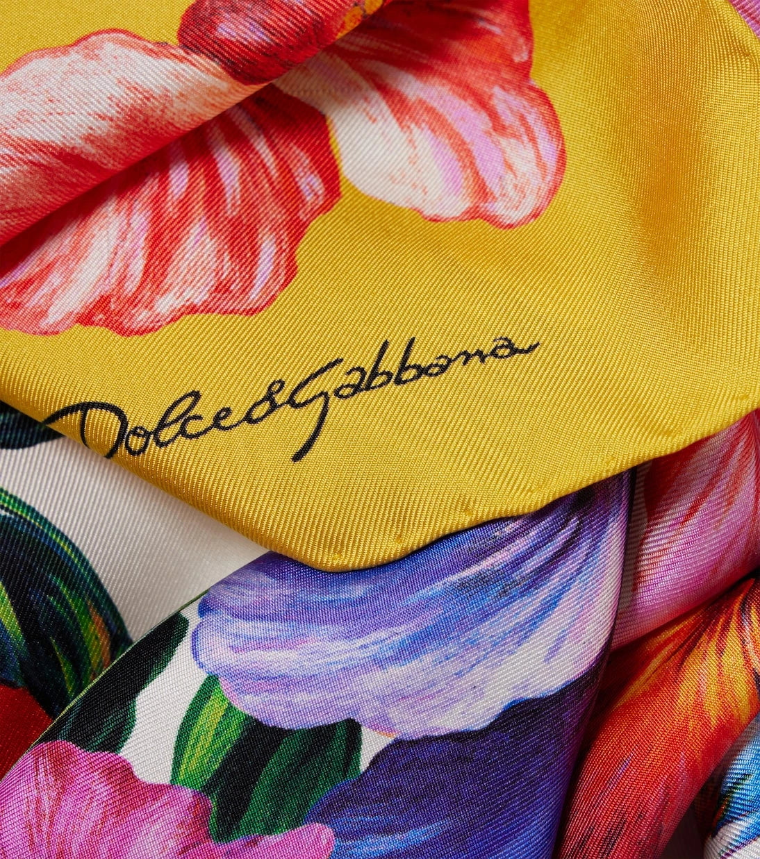 Dolce&Gabbana - Floral silk twill scarf
