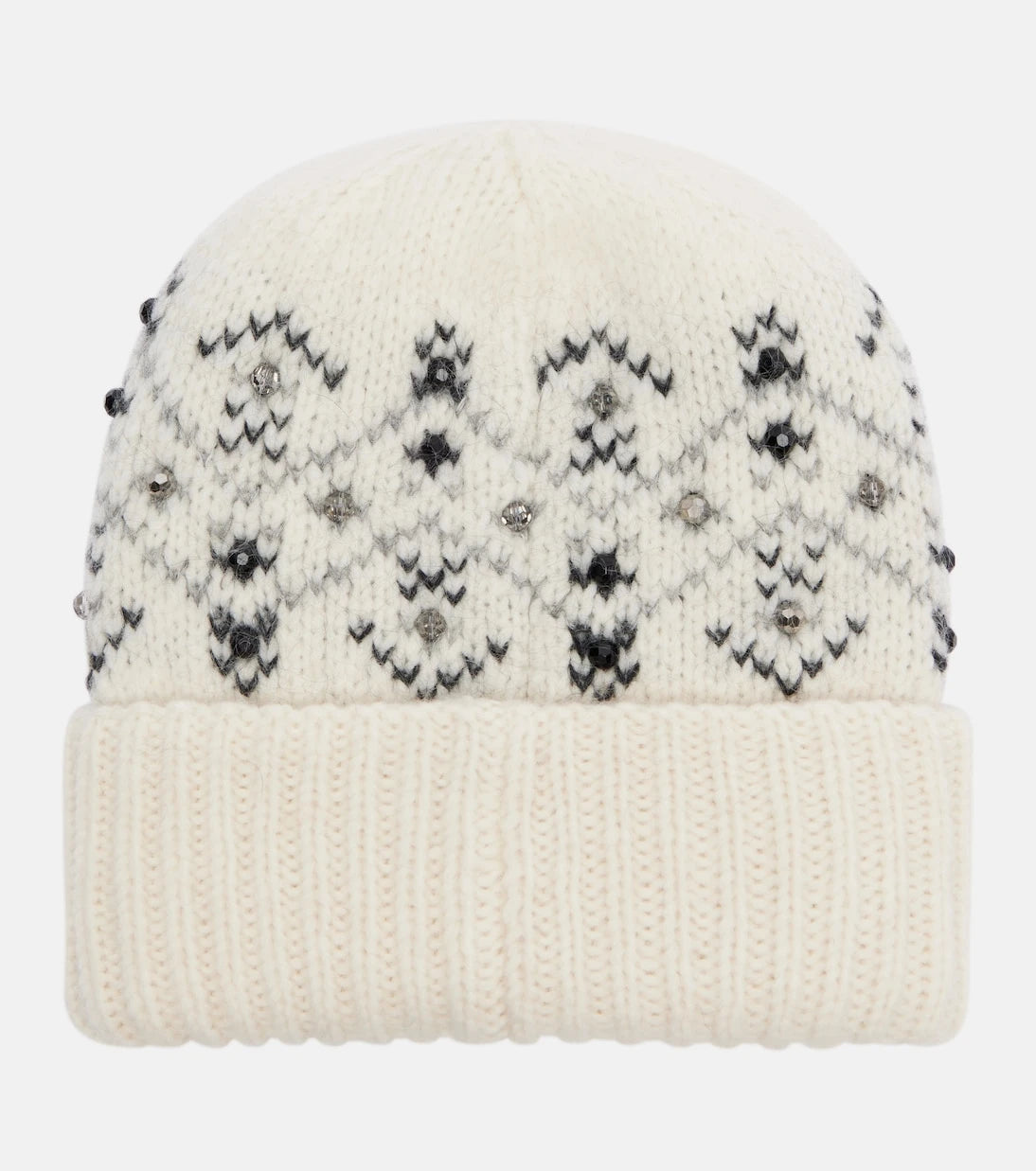 Moncler - Embellished alpaca and wool-blend beanie