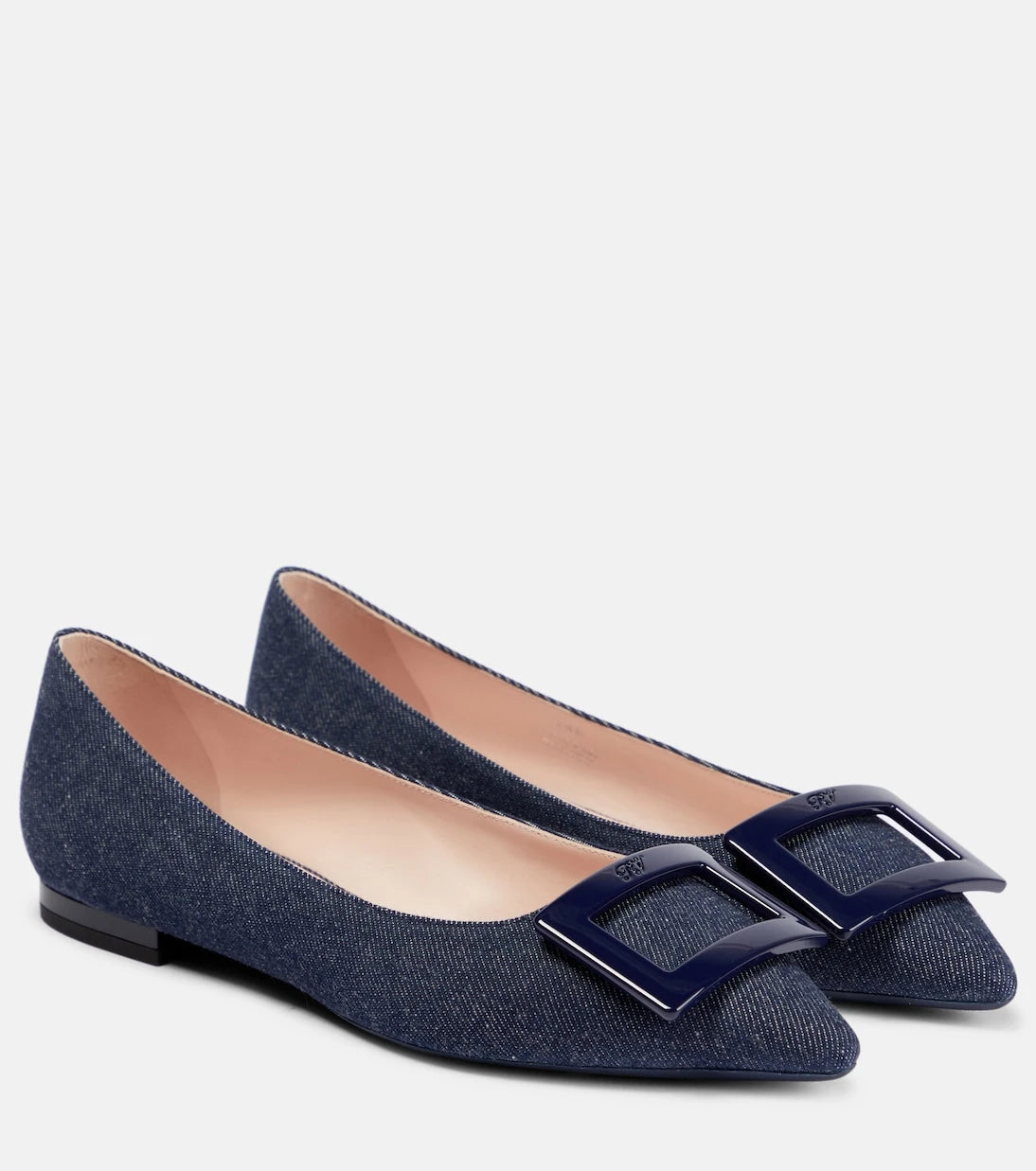Roger Vivier - Gommettine Ball denim ballet flats