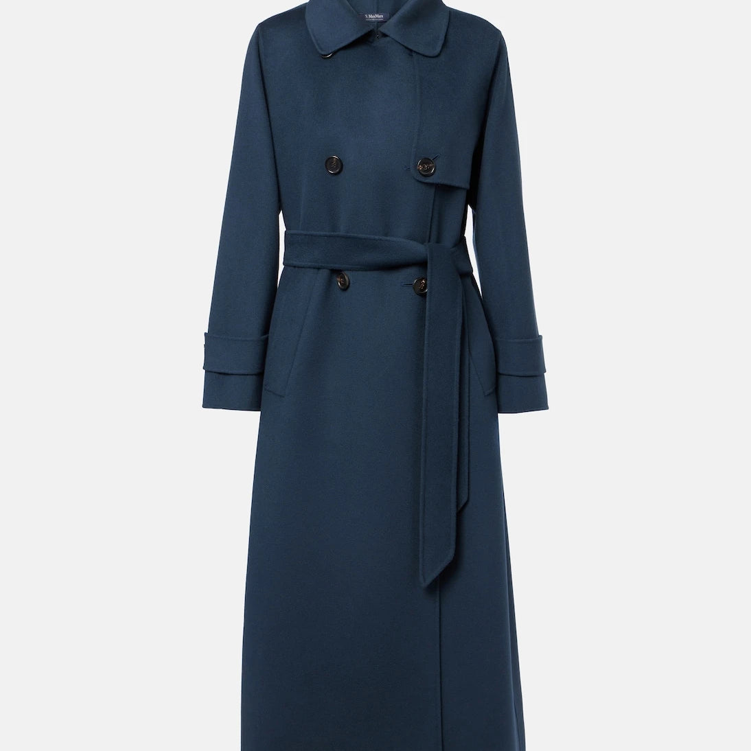 'S Max Mara - معطف من الصوف البكر بحزام