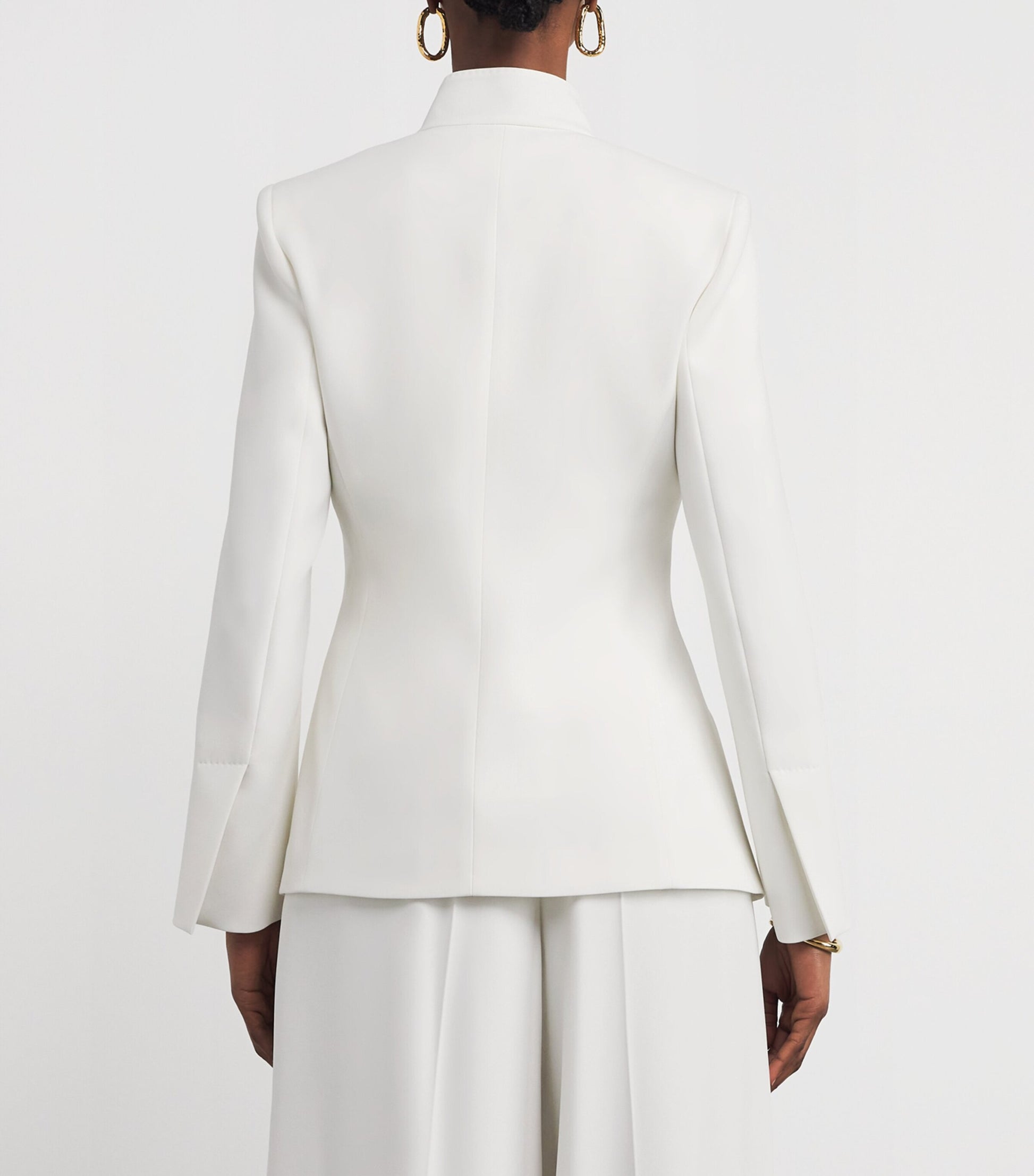 White Cady Tie-Waist Blazer