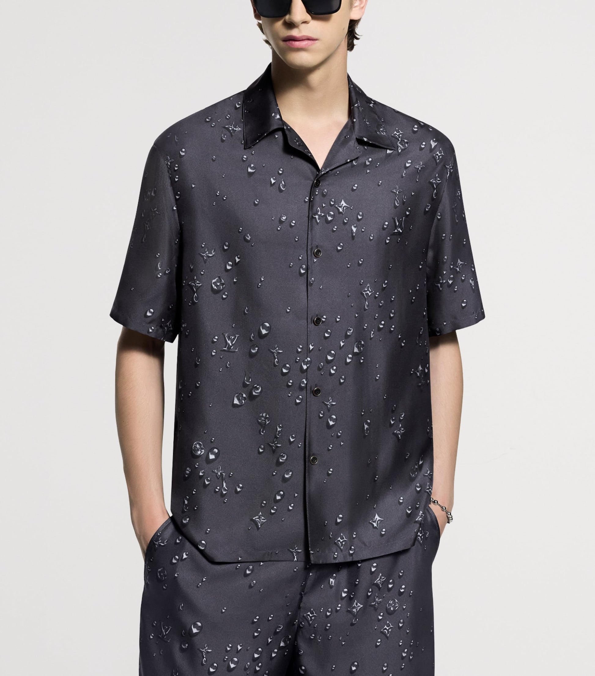 LOUIS VUITTON Silk Twill Monogram Shirt