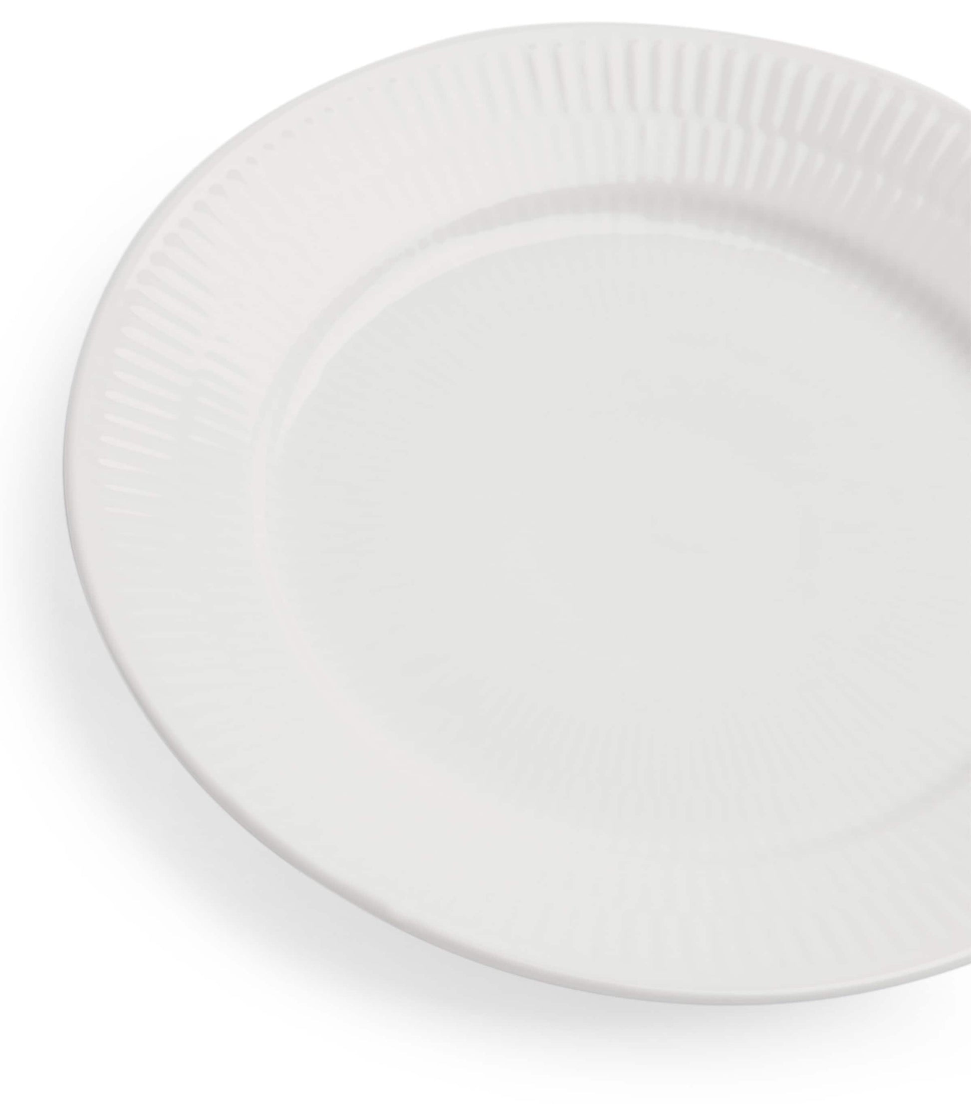 White Fluted Plate (19cm)