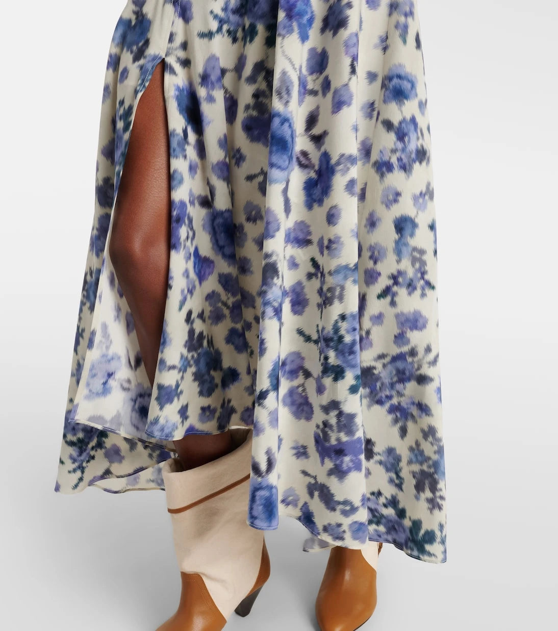 Isabel Marant - Sakura floral silk-blend midi skirt
