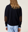Blue Cashmere Half Zip Sweater