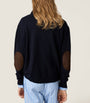 Blue Cashmere Half Zip Sweater