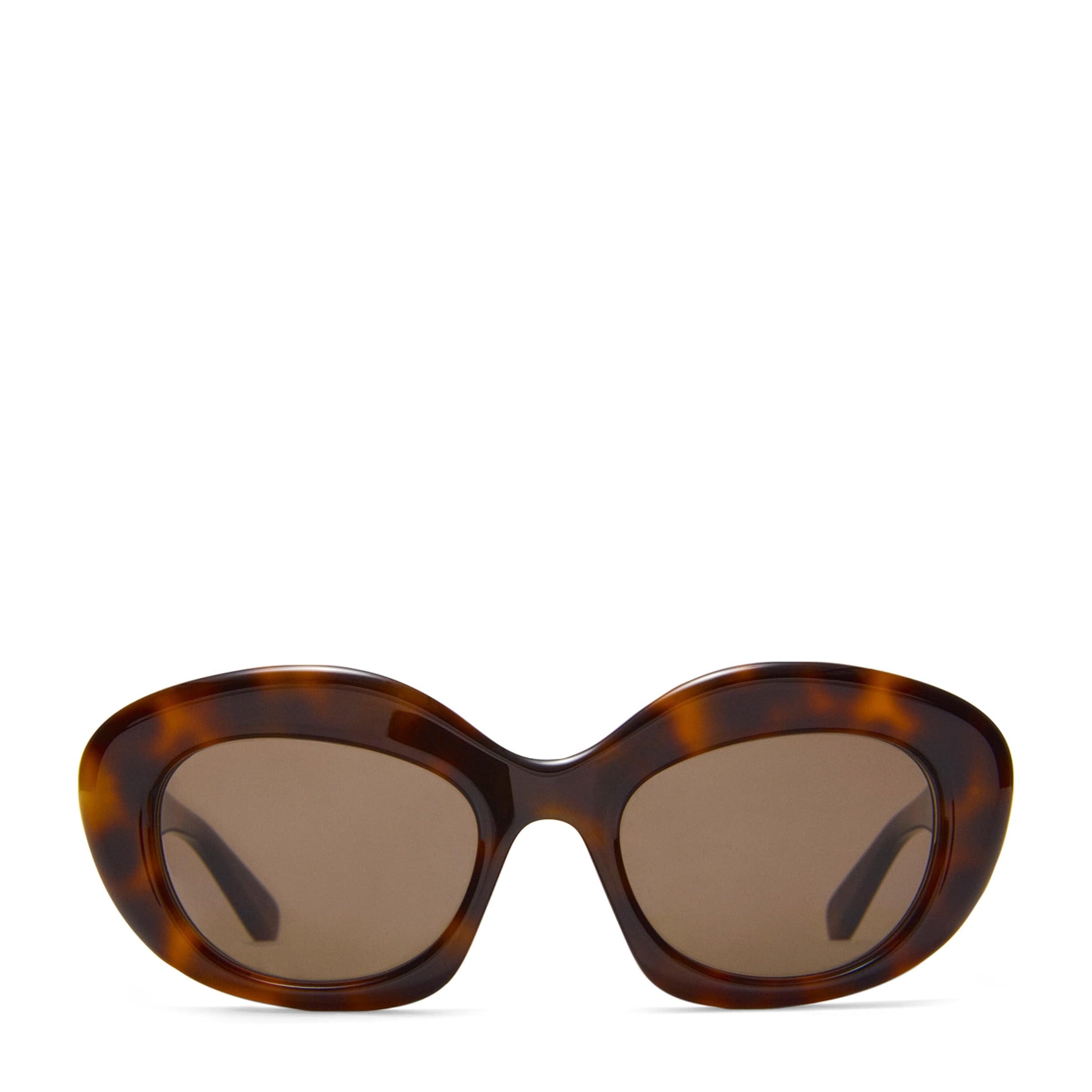 LOEWE Brown Acetate Dawn Oval Sunglasses