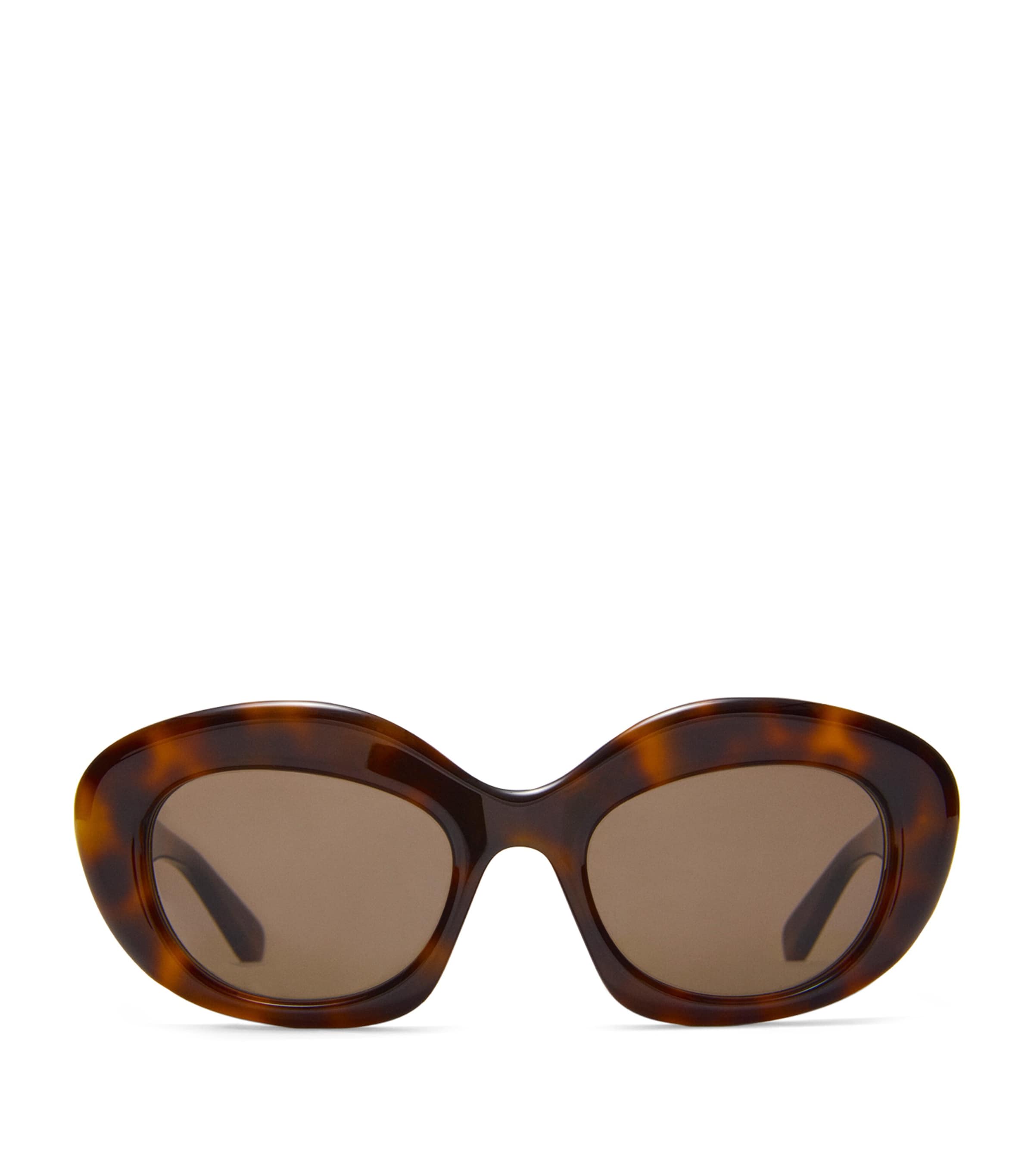 LOEWE Brown Acetate Dawn Oval Sunglasses