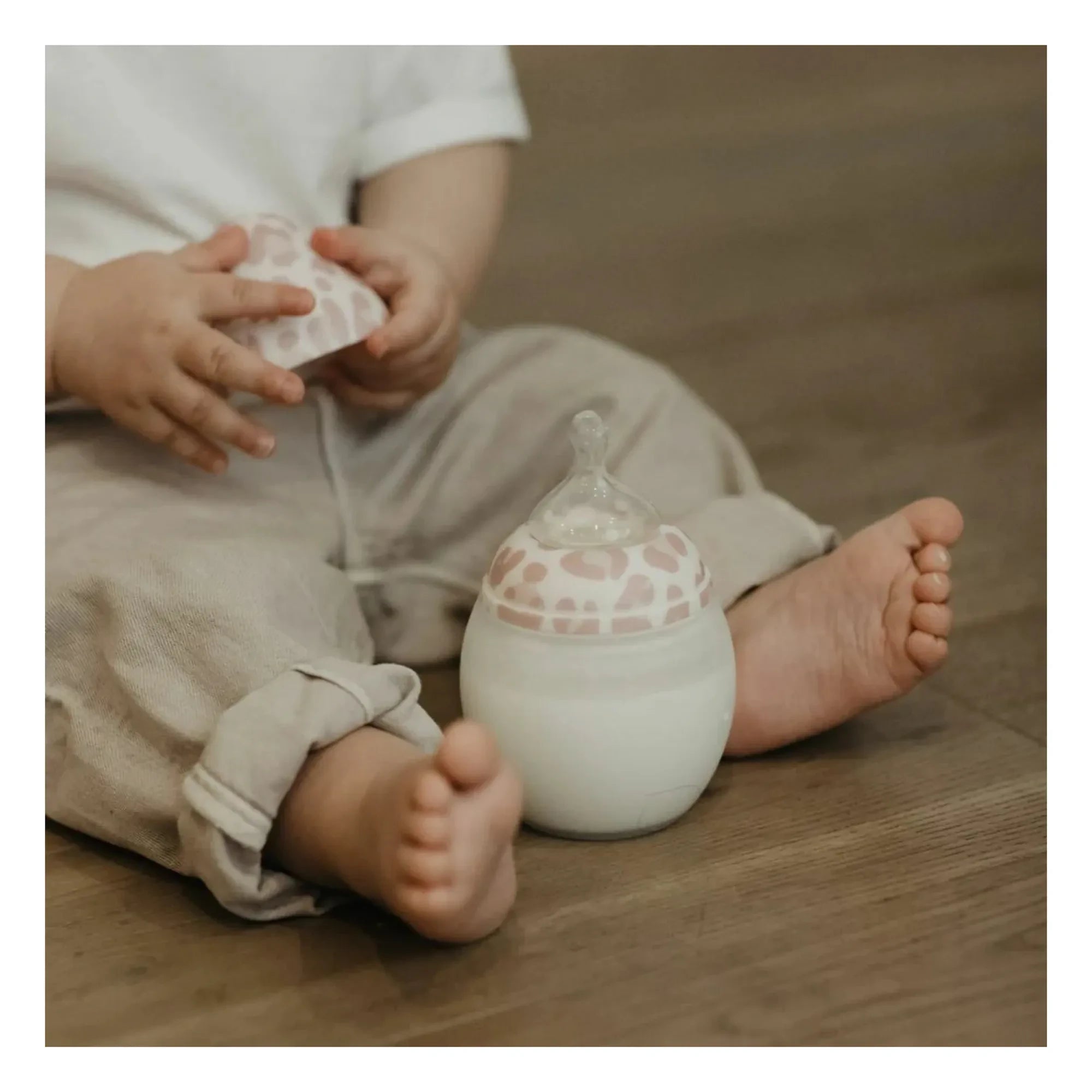 Elhée - Graouu medical silicone bottle and physiological teat | Pale Pink