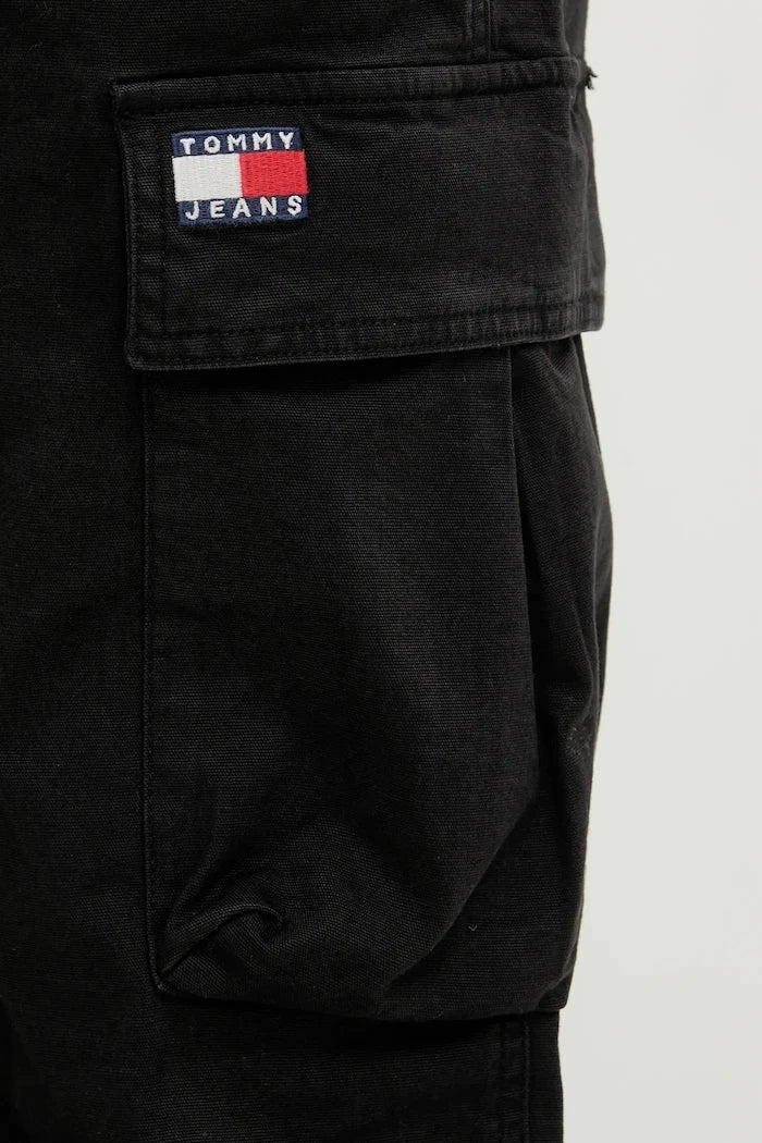 Tommy Jeans erkek pamuk elastan kargo pantolon
