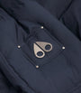 Moose Knuckles Navy Down Shearling-Trim 3Q Jacket