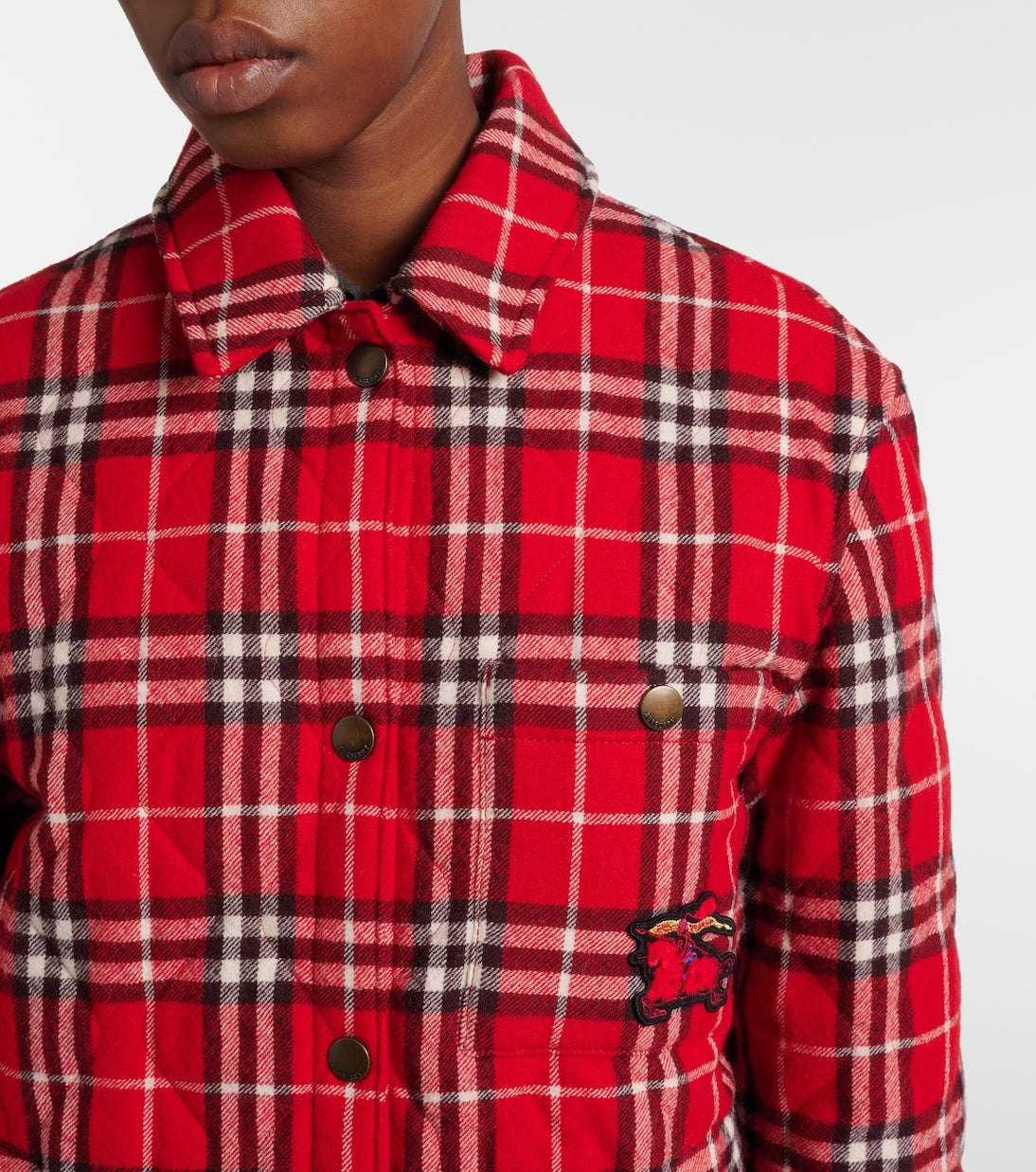 Burberry - Burberry Check padded wool jacket