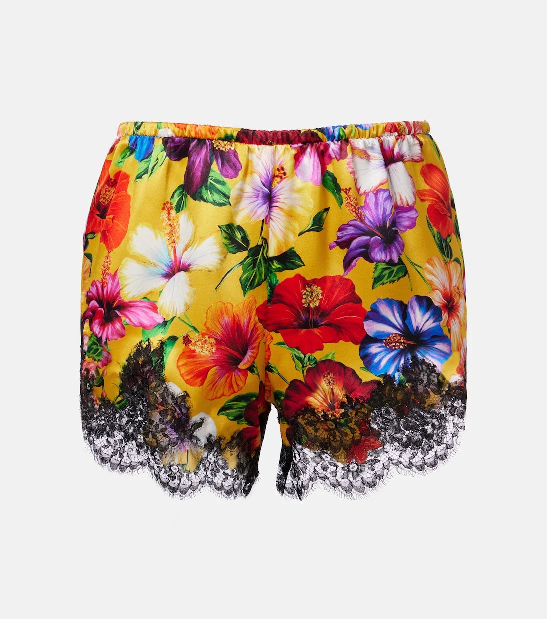 Dolce&Gabbana - Floral silk-blend satin shorts