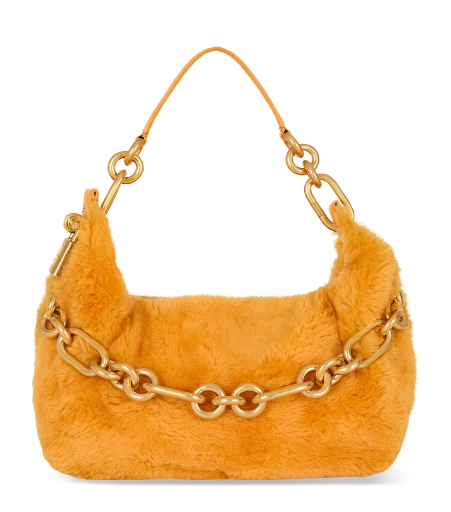 Medium Shearling Sync Shoulder Bag