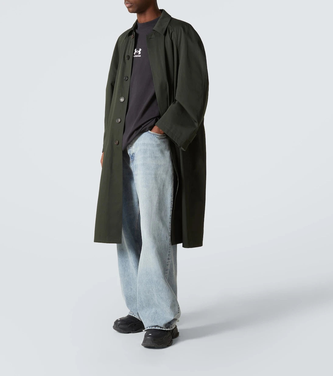 Balenciaga - Belted cotton car coat