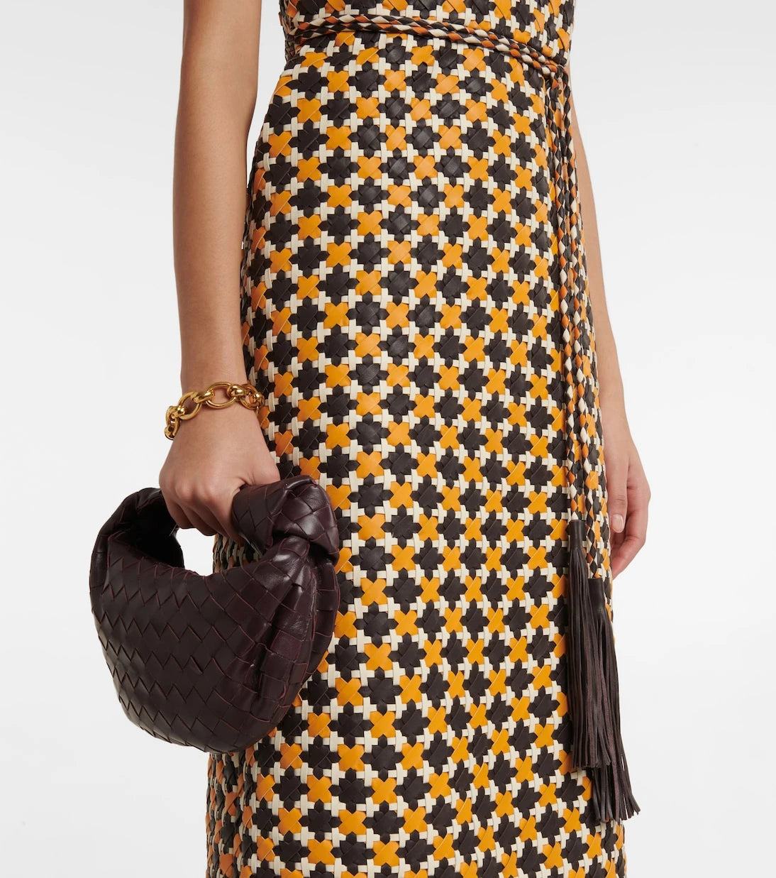 Dodo Bar Or - Leather halterneck midi dress