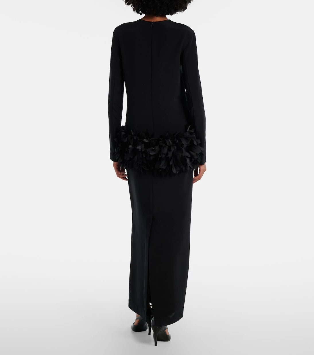 Toteme - Petal silk-trimmed maxi dress