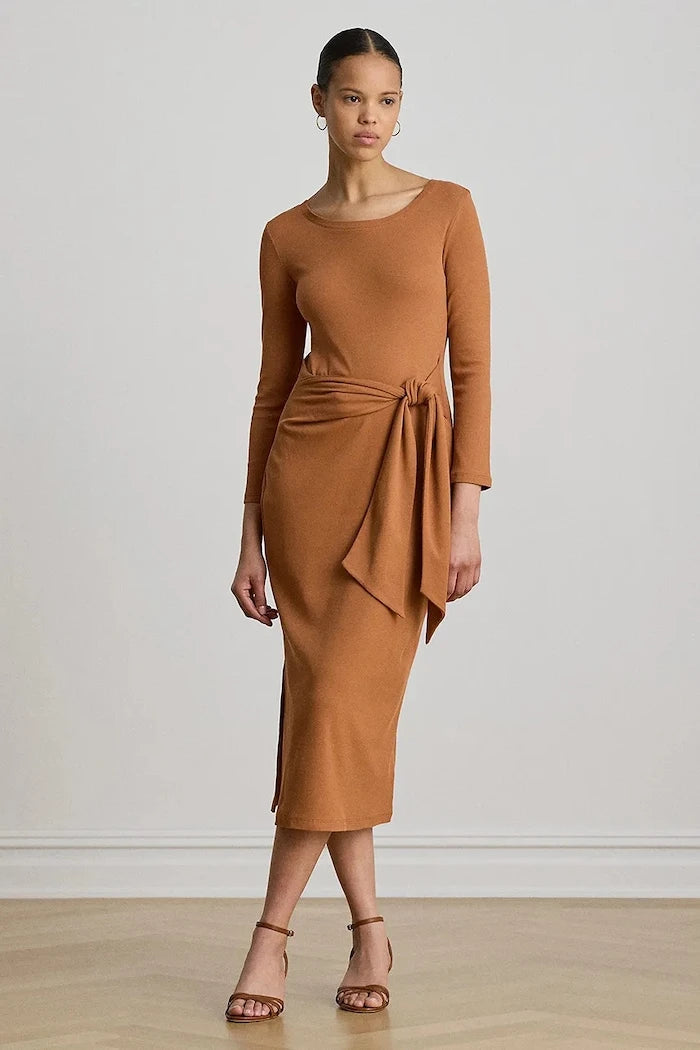 Lauren Ralph Lauren pamuklu bodycon elbise