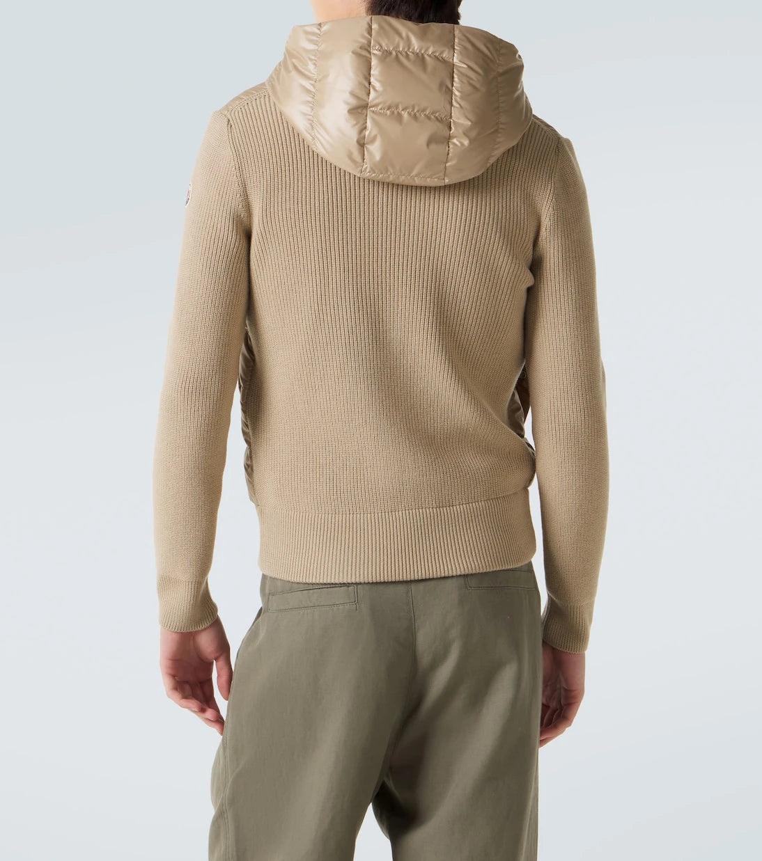 Moncler - Tricot down-paneled virgin wool cardigan