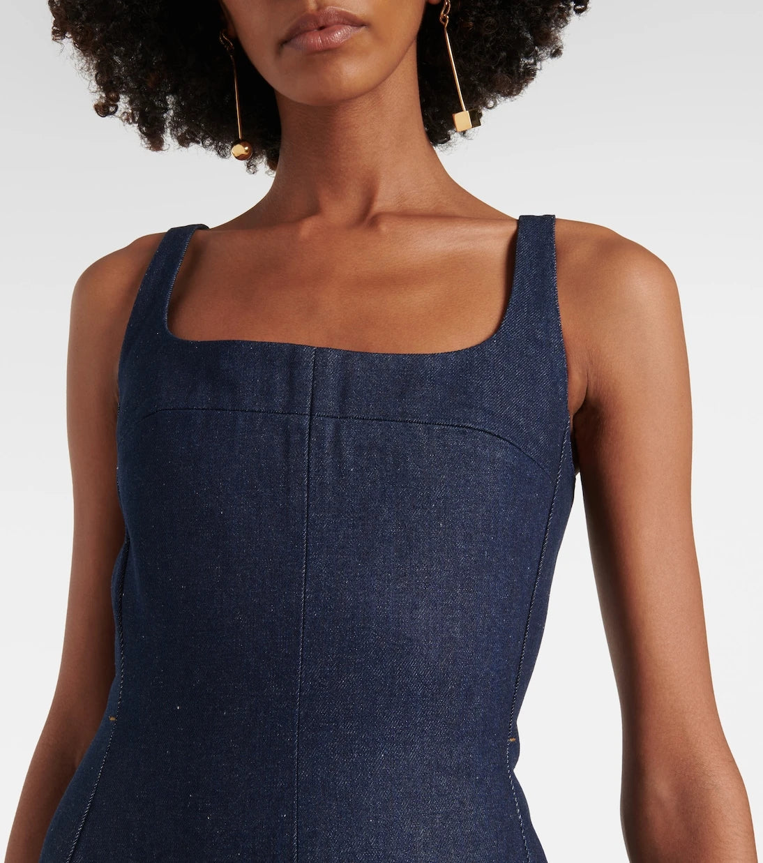 Jacquemus - La Robe De-Nîmes Spoglio denim bustier dress