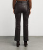 FRAME Black The Leather Reboot Crop Trousers