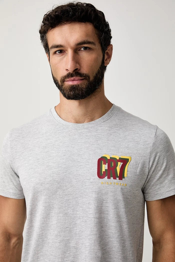 CR7 Cristiano Ronaldo x WORLD CUP 26 erkek iki parçalı pamuklu pijama